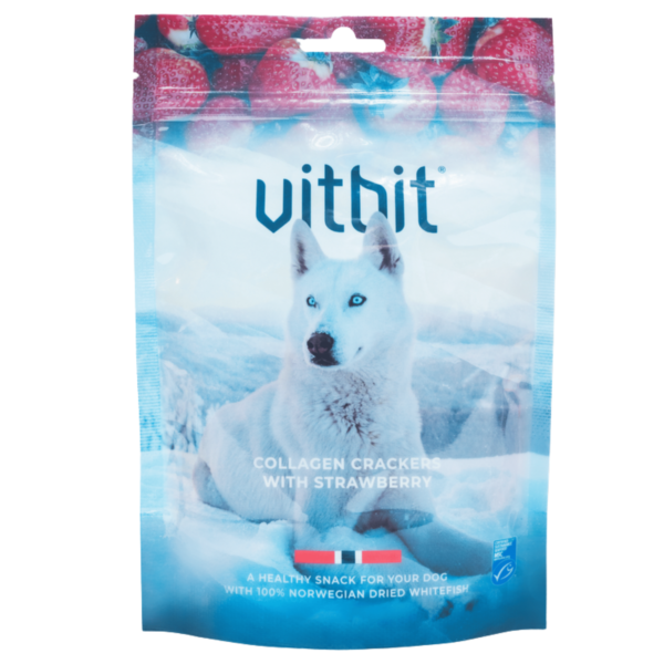 Vitbit Fish Crackers m/jordbær