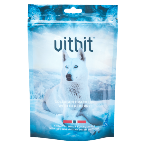 Vitbit Fish Crackers m/blåbær